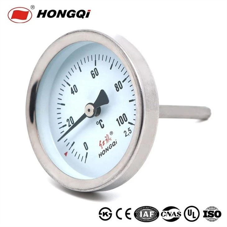60mm axial Bimetal thermometer
