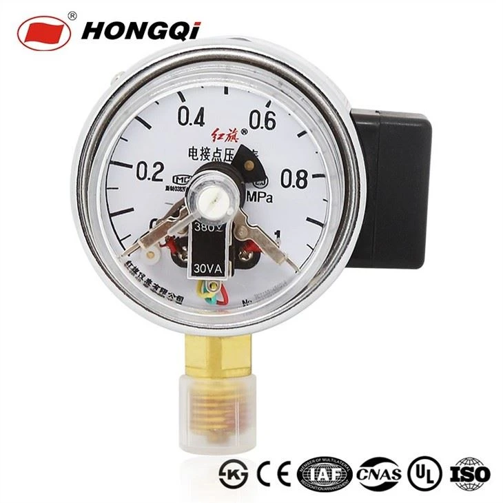 Electric Contact Pressure Gauge With Copper Connector