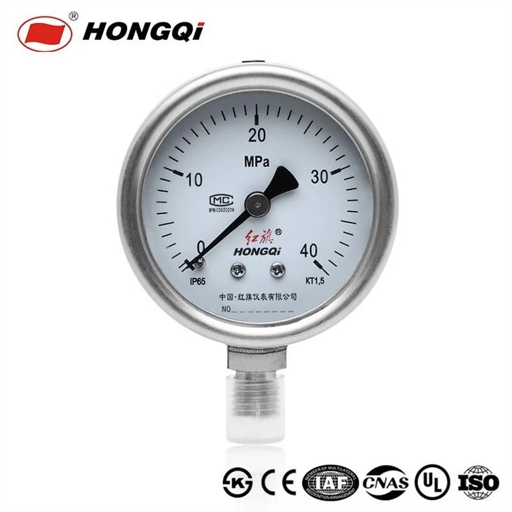 Hongqi Y-60bf Stainless Steel/Oiled Corrosion Resistance Manometer