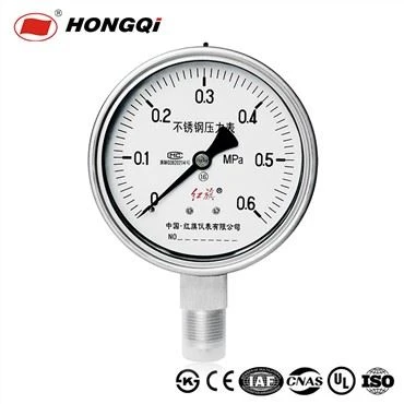 100mm Sigurnosni tlak Gauge Od nehranjivog čelika Bourbon Tube Tlak Metar