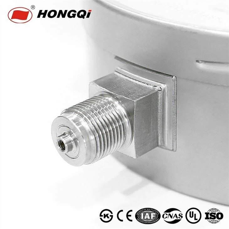 YTQ-160BF Cooper Alloy Bourbon Tube Safety Pressure Gauge With Stainless Steel Case